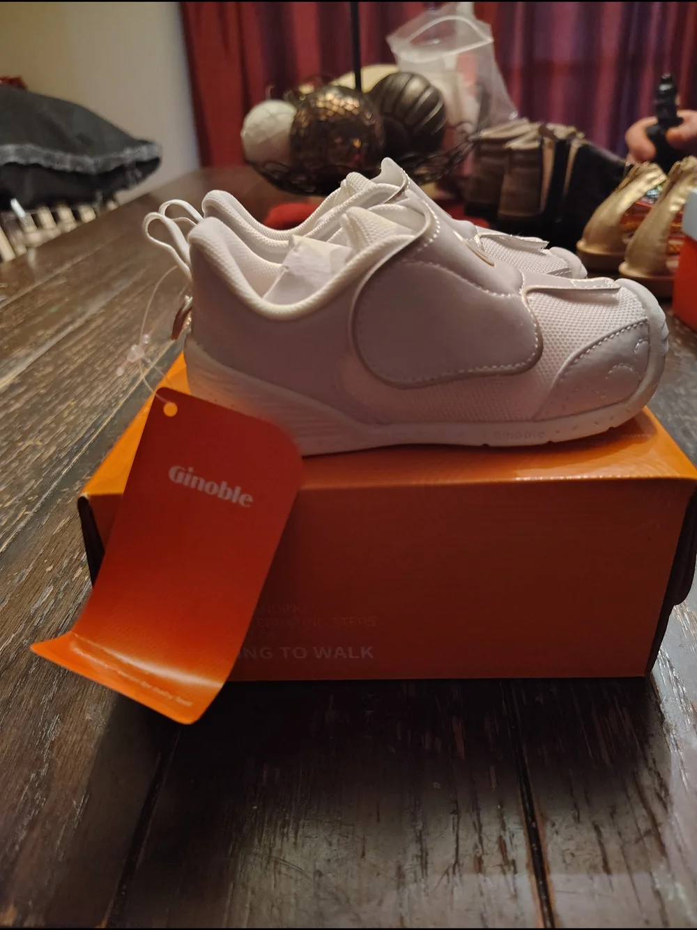 Kids White Toddler Walker Shoes - Size 5